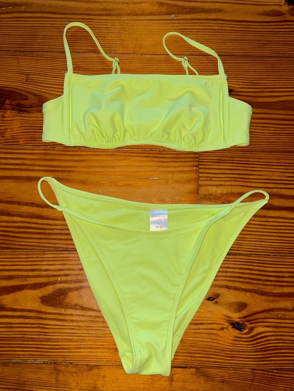 Xhilaration Neon Lime Bikini Set